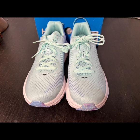Hoka One One Rincon 3 Running Shoes Sneakers Sunlit Ocean/Airy Blue Womens 7B - Picture 4 of 15